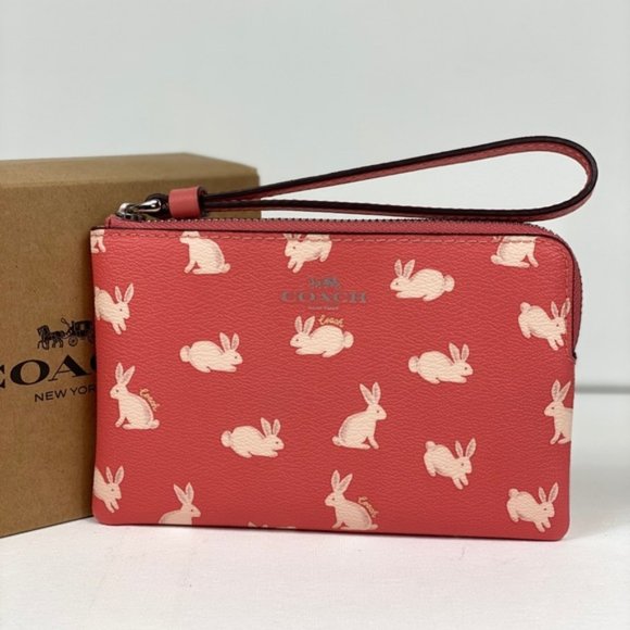 Coach Handbags - NWT Coach Corner ZIP Wristlet Wallet W/Bunny